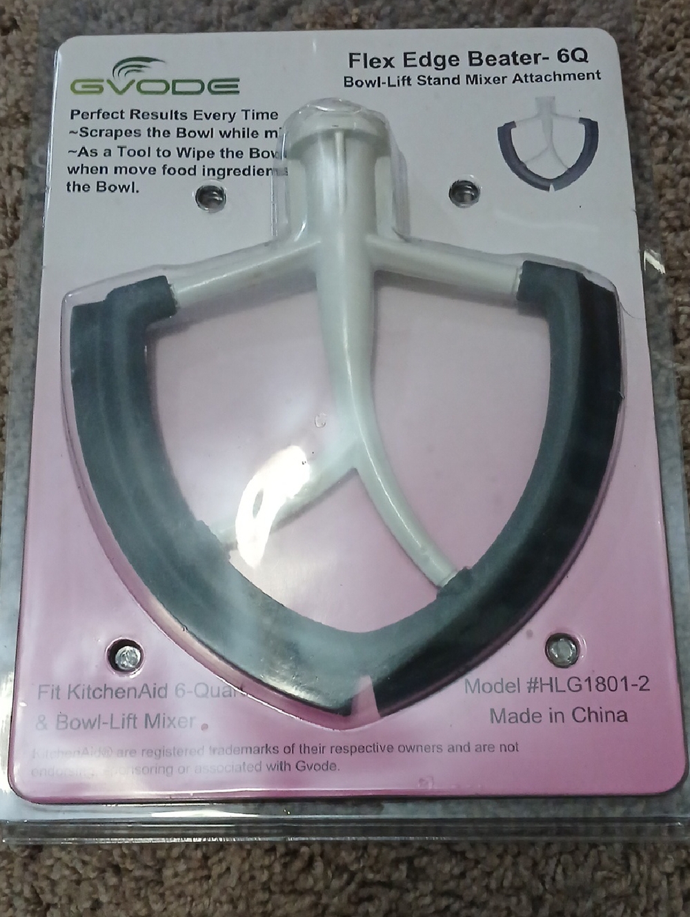 Flex Edge Beater - Black/White Bowl-Lift Mixer Attachment